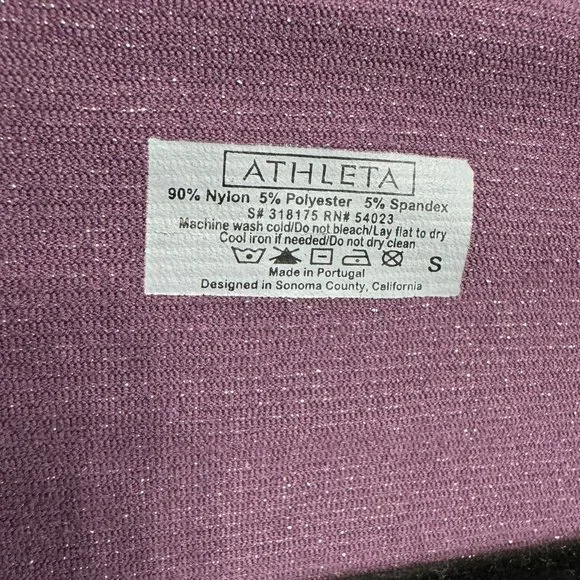 Athleta Purple Shimmer Sparkle Lightweight Long Sleeve Full Zip Hoodie - Picture 7 of 7